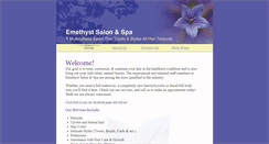 Desktop Screenshot of emethystsalonandspa.com