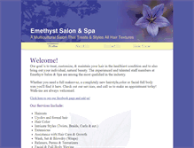 Tablet Screenshot of emethystsalonandspa.com